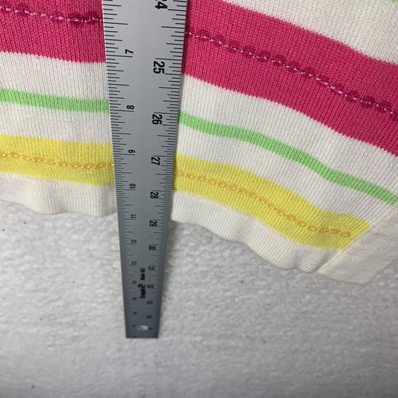 Quacker Factory Women's Multicolor Stripe Cotton Cardigan Sweater Size 2X 8747 - Picture 5 of 10